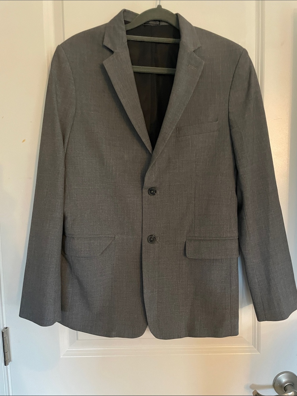 Calvin Klein Boys sz 18 Grey Two-Button Blazer